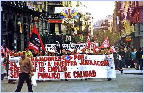 Manifestación Metro de Madrid. 1997
